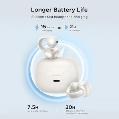 UGREEN HiTune S3 Open Ear Earbuds, Bluetooth 5.4, Clip on Earbuds, White - color: White