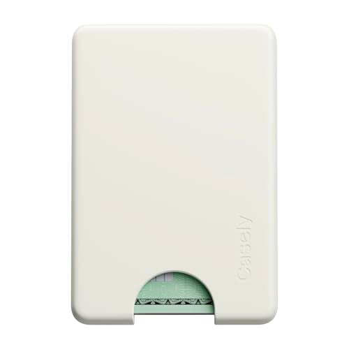 Casely MagWallet | Soft White | Slim Wallet Card Holder | Compatible with MagSafe | Soft-Touch Hard Silicone | Holds Up to 3 Cards - color: Soft White