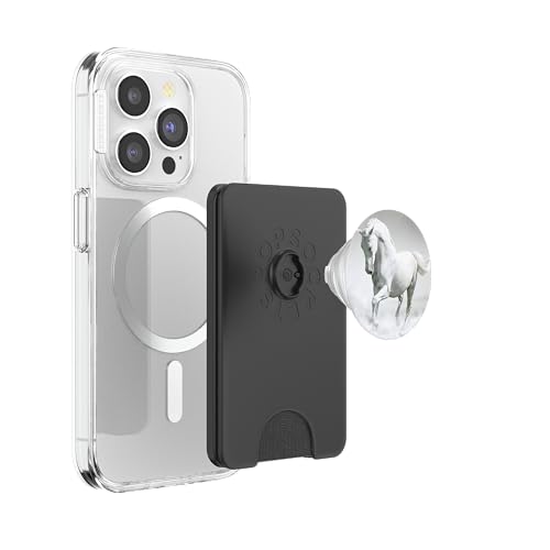 White Horse Pop Socket Grip Stand PopSockets PopWallet for MagSafe - style: Magnetic PopWallet