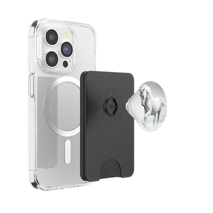 White Horse Pop Socket Grip Stand PopSockets PopWallet for MagSafe - style: Magnetic PopWallet