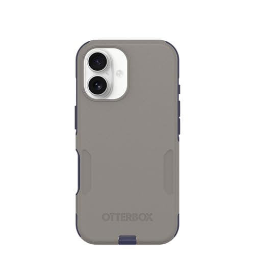 OtterBox iPhone 16 (Only) - Commuter Series MagSafe Case - Fogbound Blue (Grey & Blue) - Built-in Magnets - Slim & Tough - Pocket-Friendly - with Port Protection - color: Grey & Blue, style: iPhone 16