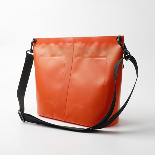 IPX7 Waterproof Bag with Touchscreen Phone Pocket,Floating Airtight Shoulder Bag for Swimming,Rafting,Cycling,Hiking - color: Orange