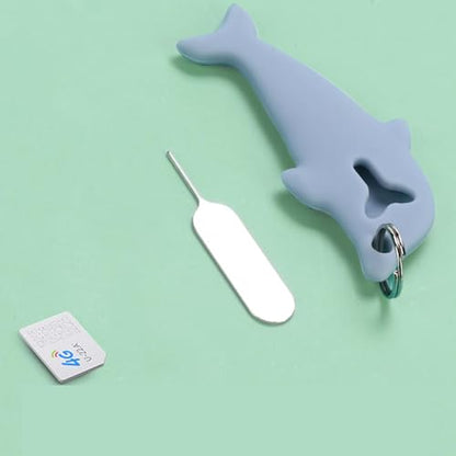 Ejector Case - Phone Card Tray Opening Tool and Case,Smartphone Needle Opener Ejector with Built-in Card Storage and Keychain Charm