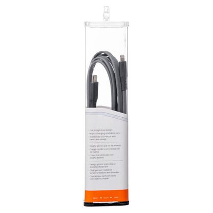 Ventev USB-C to Apple Lightning High-Speed Tangle-Free Flat Cable for iPhone 1-14, AirPods, iPads and More Devices (6 Foot, Gray) - size: 6 feet
