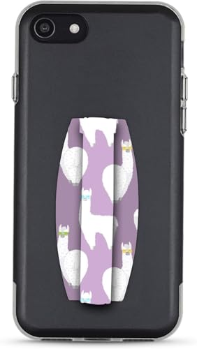 Gear Beast Universal Cell Phone Grip - Ultra Slim Elastic Finger Holder & Phone Stand - color: Llamas