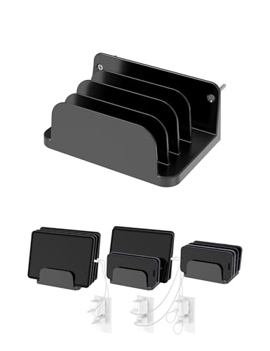 Wall Mount Phone Holder, Black - color: Black
