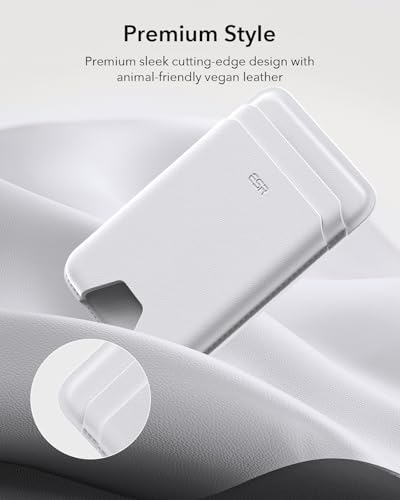ESR for MagSafe Wallet, 5 Card Holder for Phone Case, RFID Blocking - color: White