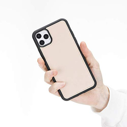 Venito Lucca Leather Case Compatible with iPhone 11 Pro Max (6,5inch) – Extra Secure with Padded Back Cover - Nude Pink - color: Nude Pink, size: iPhone 11 Pro Max