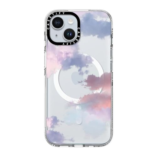 CASETiFY for iPhone 15 Case - Impact Clear Compatible with MagSafe | Not Yellowing | 6.6 ft. 3X Military Grade Drop Protection | Clouds | Clear - color: Clouds, size: Iphone 15 (6.1")
