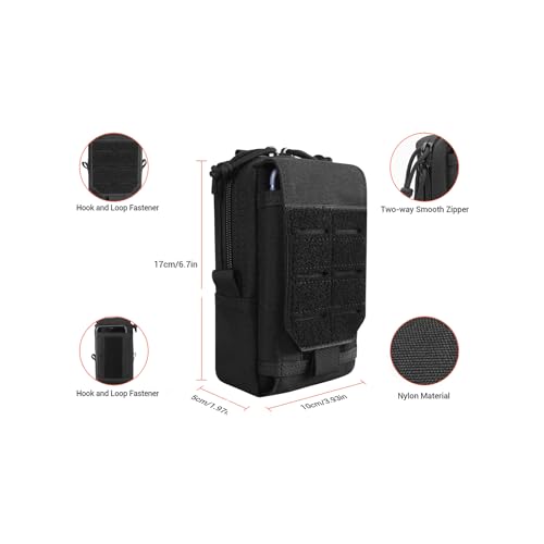 Tactical Molle Utility Pouch Cell Phone Pouch, Waist Bag Belt Pouch for Men, EDC Bag Gadget Organizer Vest Pack Purse Mobile Phone Case Hunting Compact Bag for Runing - color: Python Camouflage