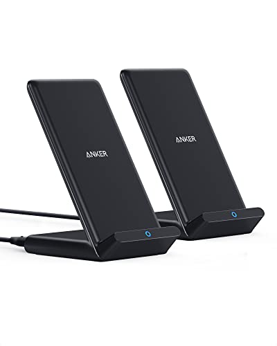 Anker 313 Qi-Certified 10W Max Wireless Charger Stand - color: Black, size: 2pack