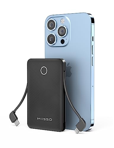 miisso 6000mah Ultra Slim Power Bank, Card Size, Deep Black - color: Deep Black