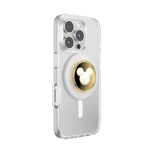PopSockets Phone Grip for MagSafe, Magnetic Holder- Pearl Mickey - color: Enamel Pearl Mickey, style: MagSafe