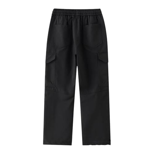 Men Cargo Pants Ripstop Durable Tactical Quick Dry Deep Pockets Construction BDU Golf Tactical Pants for Men - color: A Black, size: Medium