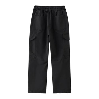 Men Cargo Pants Ripstop Durable Tactical Quick Dry Deep Pockets Construction BDU Golf Tactical Pants for Men - color: A Black, size: X-Large