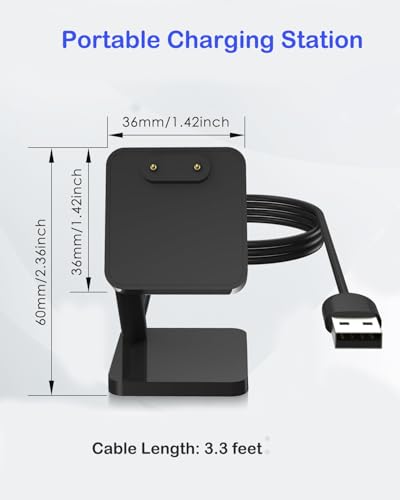 Charger Dock for Galaxy Fit 3, Magnetic Charging Stand Base with 3.3 Feet Charger Cable, Portable Charge Station Only Compatible with Galaxy Fit 3 Smartwatch