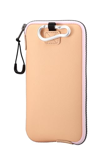 OneJoy Phone Sleeve Lightweight Cell Phone Pouch for Mobile Protection, Slim Fit and Durable, with Clip-on for Easy Carrying, Enough for 6.1" to 6.9" Cellphone [ Peach ] - color: Peach