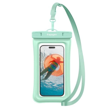 Spigen AquaShield Floating Waterproof Phone Pouch, IPX8 (1 Pack) | For all iPhone Series, Pixel Series, Galaxy S/Z Fold Ultra/Z Fold/Flip Series Universal Compatibility - Floatable Mint - color: Floatable Mint