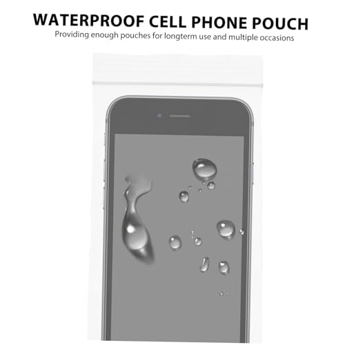 FRCOLOR 50pcs Waterproof Cell Phone Pouch with Touchscreen Function for Outdoor Sports and Beach Use, Disposable Mobile Phone Bag 9x19cm Sealed Dustproof Protection Transparent