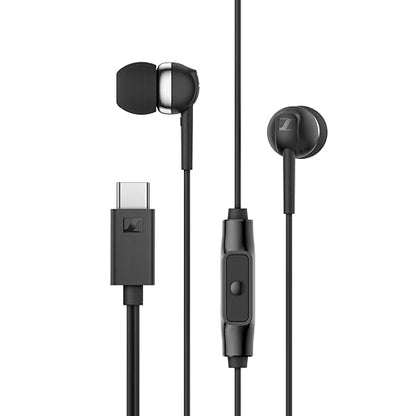 Sennheiser CX 80U in-Ear Headphones, USB C Connection, Black - color: Black