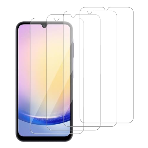 4 Pack Glass Screen Protector Compatible for Samsung Galaxy A25 5G / SM-A256E [9H Hardness]-HD Screen Tempered Glass, Scratch Resistant,Easy Install [Case Friendly] - size: Galaxy A25 5G