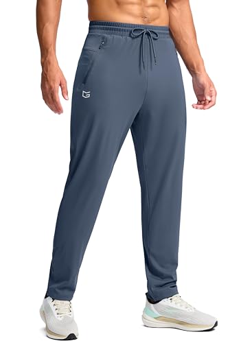 G Gradual Men's 30"/32"/34"/36" Inseam Tall Sweatpants with Zipper Pockets - color: Dusty Blue, size: Medium