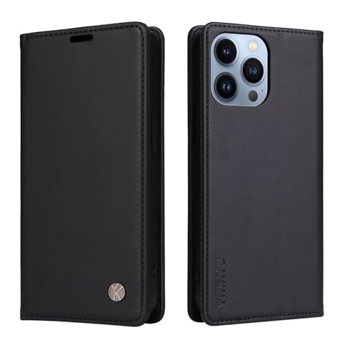 Caseurban Compatible with iPhone 13 Pro Max Wallet Case PU Leather Flip Folio Case with Card Holder Magnetic Closure Shockproof Protective Phone Cover Black - color: Black, size: iPhone 13 Pro Max