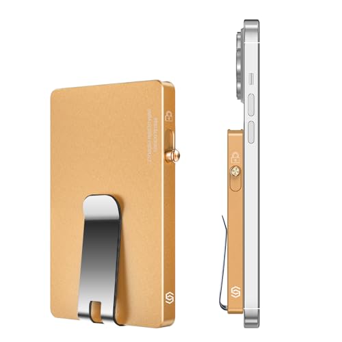 Magnetic Card Holder with Money Clip for Magsafe Phone Wallet, Gold - color: Basic Magnetic With Clip - Warm Gold