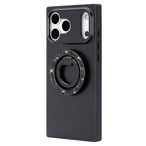 Flaunt MagSafe Phone Ring Holder and Stand - Black Crystal Elegance - color: Black Crystal Elegance