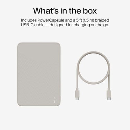 Twelve South PowerCapsule, MagSafe-Compatible Power Bank, (Dune) 5,000mAh - color: Dune