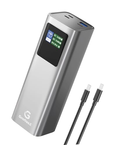 27000mAh Power Bank, 140W Laptop Portable Charger with PD 3.1 Fast Charging, Smart Sisplay, 99Wh Battery Bank for MacBook Pro/Air, iPad Pro, iPhone17/16 Series, Samsung and More(Silver Gray) - color: Silver Gray-2.7w