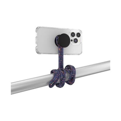 PopSockets Flexible Phone Mount & Stand- Navy Confetti - color: Sunburst Flower
