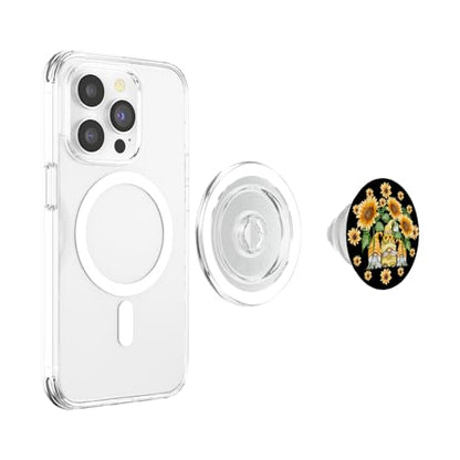 Cute Sunflower Pattern For Gardener And Women Floral Gnome PopSockets PopGrip for MagSafe - style: Magnetic PopGrip