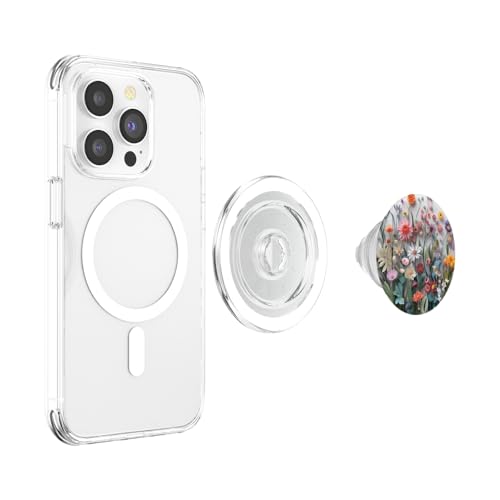 Mixed Flower Bouquet Floral Pattern PopSockets PopGrip for MagSafe - style: Magnetic PopGrip