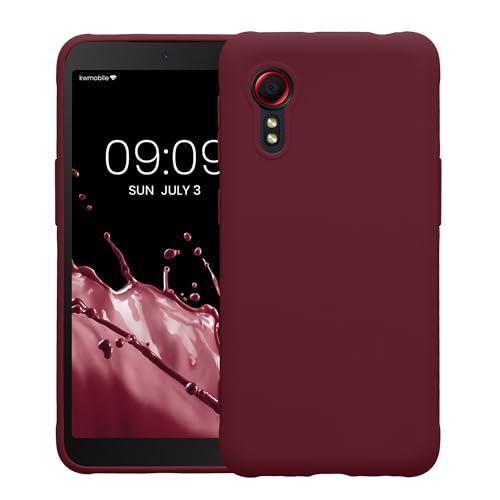 kwmobile Case Compatible with Samsung Galaxy Xcover 5 Case - Soft Slim Protective TPU Silicone Cover - Bordeaux Violet - color: bordeaux violet