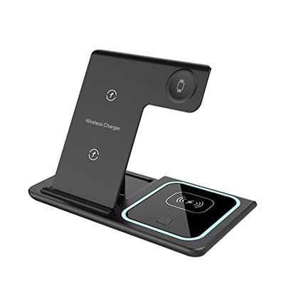 ALFOINE 3 in 1 Wireless Charging Station 15W for iPhone, iWatch and Android