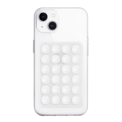 Anteel Silicone Suction Phone Case Mount, Non Slip Sticky Phone Grip for Cellphone, Silicon Adhesive Suction Cup Phone Mount, Strong Grip Holder for Selfies and Videos (Translucent) - color: Translucent