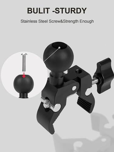 Nilkatss Aluminium Alloy Handlebar Mount Clamp Base with 1" (25.4 mm) Ball