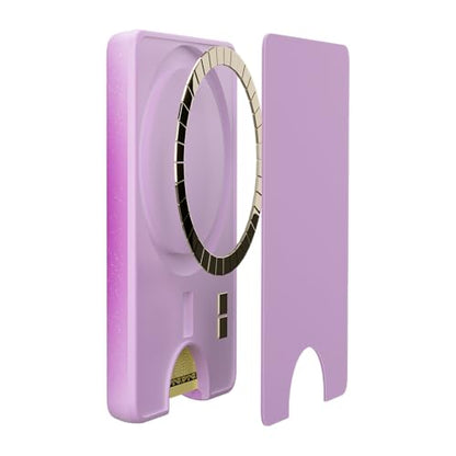 Casely MagWallet | Aura | Violet Soul | Purple | Slim Wallet Card Holder | Compatible with MagSafe | Soft-Touch Hard Silicone | Holds Up to 3 Cards - color: Aura | Violet Soul | Purple