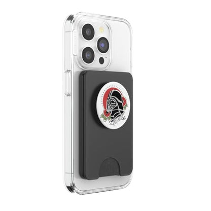 Star Wars Darth Vader Floral Classic Tattoo Design PopSockets PopWallet for MagSafe - style: Magnetic PopWallet