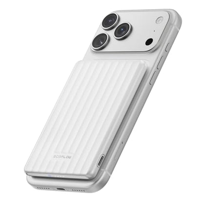 EF ECOFLOW Rapid Magnetic Portable Charger, Ultra-Slim 5,000mAh Wireless Charging Power Bank, Magsafe-Compatible Battery Pack for iPhone 16/15/14/13/12 Series - color: White