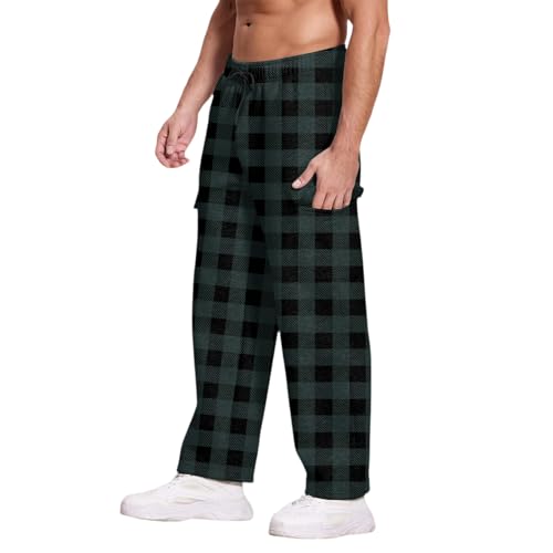 Mens Casual Pants Canvas Stretch Tactical Water Resistant Deep Pockets Utility BDU Camping Tactical Pants for Men - color: A Black, size: X-Large