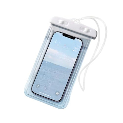 Waterproof Phone Pouch – Touchable Dry Bag for Swimming, Rafting, Diving – Floating Case for Takeaway Rider, Delivery Driver, Kayak, Boat – Universal 7.0" (White) - color: White