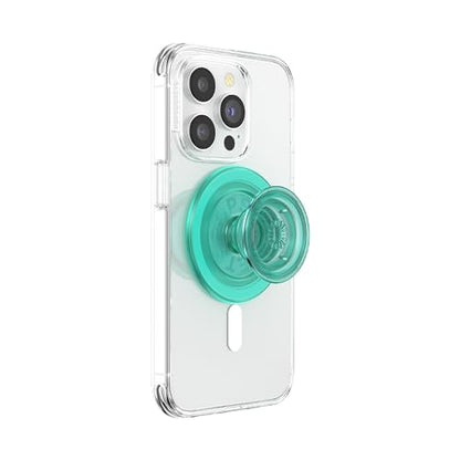 PopSockets Phone Grip for MagSafe, Magnetic Holder- Translucent Mint - color: Mint, style: MagSafe