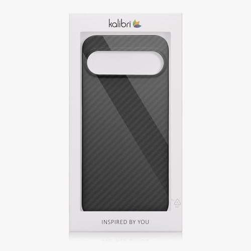 kalibri Aramid Fiber Case Compatible with Google Pixel 9 Pro - Case Super Slim Strong Protective Phone Cover - Black Matte - size: Pixel 9 Pro