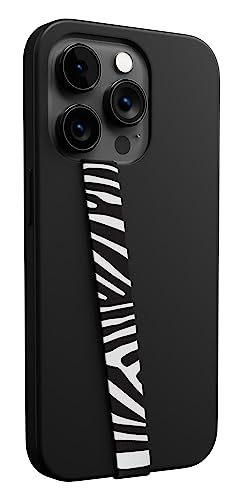 Phone Loops: Non-Elastic Phone Grip, Phone Strap, Phone Holder for Hand - Small, Light and Discreet Phone Loop Cell Phone Holder for Hand - Phone Finger Holder - color: Fabric: Zebra