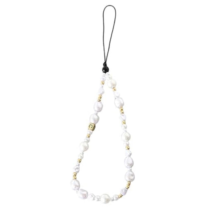 Beaded Phone Charm Lanyard Strap Girly Style Fixed Beads Pearl Lanyards - color: PH-hdcy-2