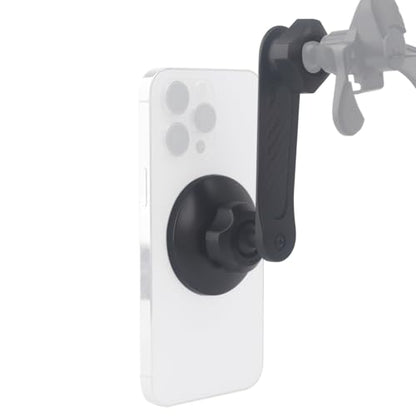 17mm Magnetic Ball Phone Mount Holder for Magsafe Phones, with Aluminium Extension Arm for Car Air Vent CD Slot Mount (4.26" Metal Arm)