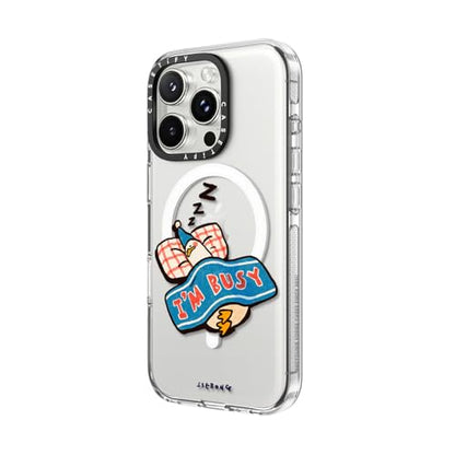 CASETiFY for iPhone 16 Pro Case - Impact Clear Compatible with MagSafe | Not Yellowing | 6.6 ft. 3x Military Grade Drop Protection | I'm so busy | Clear - color: I'm so busy, size: Iphone 16 Pro (6.3")