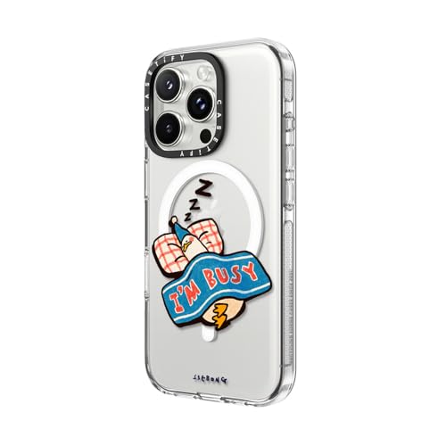 CASETiFY for iPhone 16 Pro Max Case - Impact Clear Compatible with MagSafe | Not Yellowing | 6.6 ft. 3x Military Grade Drop Protection | I'm so busy | Clear - color: I'm so busy, size: Iphone 16 Pro Max (6.9")